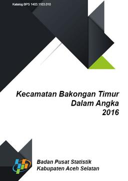 Bakongan Timur Subdistrict In Figures 2016